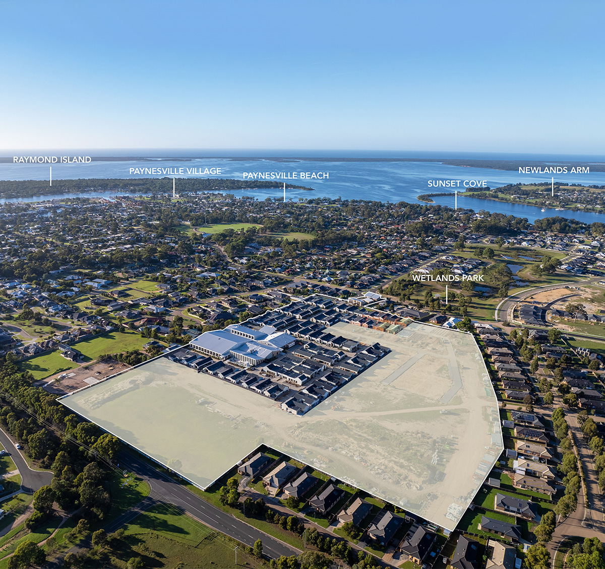 Palm lake resort paynesville location aerial captioned