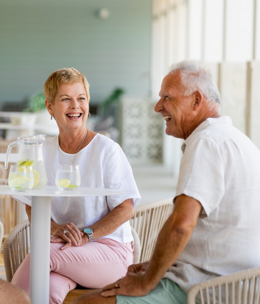 Senior Couple Enjoying Conversation